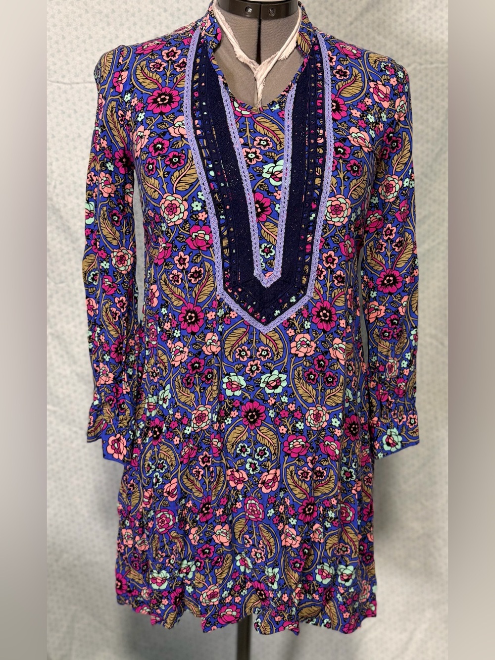 Matilda Jane Long Sleeve Floral Dress in Purple, Pink, Blue